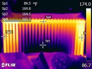 kamera termal deteksi suhu pada heater
