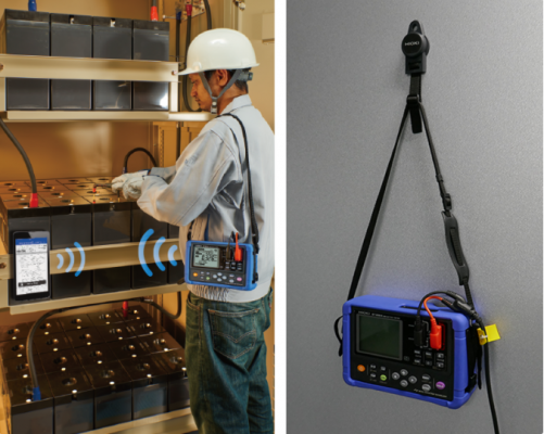 pengukuran battery tester hioki bt3554-50 di lapangan
