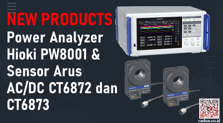 Power Analyzer Hioki PW8001 & Sensor Arus AC DC Hioki CT6872 dan Hioki CT6873