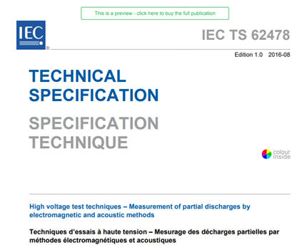 standar pengujian partial discharge online