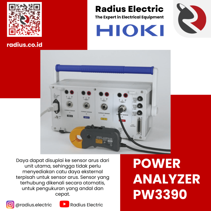 Hioki PW3390 Power Analyzer | PT. Radius Allkindo Electric