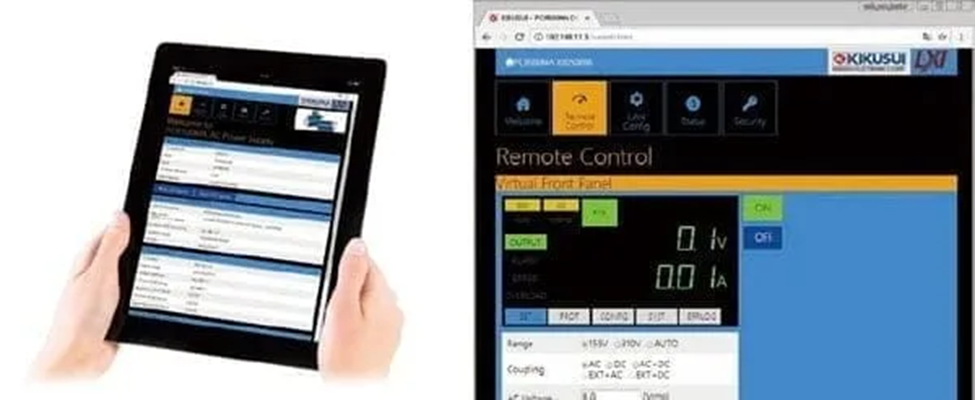Fitur Kikusui PCR-MA Easy remote control and monitoring from your Web browser!