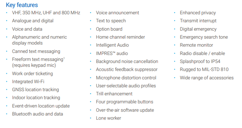 Motorola XiR 8600i series