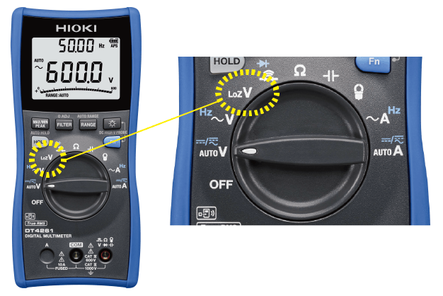 Mode LoZ Digital Multimeter Hioki DT4261
